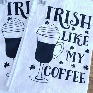 Two Irish Like My Coffee Dish Towels